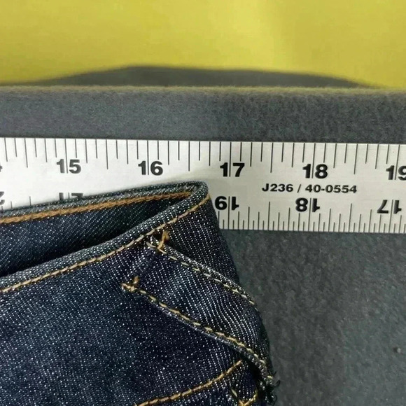 Allen B by Allen Schwartz Jeans Womens 12 Dark wash Denim blue Flare (0210) - Picture 4 of 12